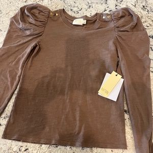 NWT XS Nation puff sleeve tee shirt